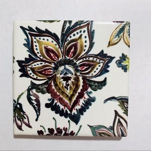 Decoupage Floral Ceramic Coasters